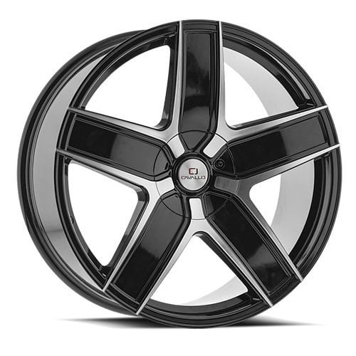 Cavallo CLV-31 22x8.5 5x114.3/5x120 38 ET 74.1 CB Gloss Black Machined (CLV31228551143120+38BM)