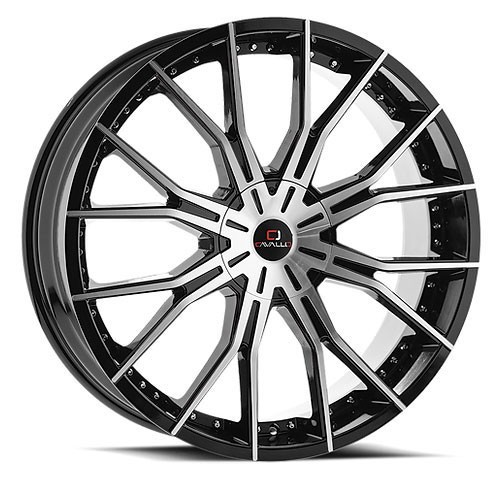 Cavallo CLV-36 24x9 5x115/5x120 18 ET 78.1 CB Gloss Black Machined (CLV3624905115120+18BM)