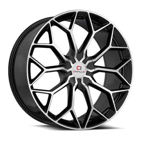 Cavallo CLV-44 18x8 4x100/4x114.3 35 ET 74.1 CB Gloss Black Machined (CLV44188041001143+35BM)