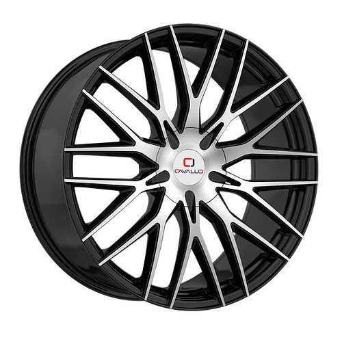 Cavallo CLV-45 22x8.5 5x114.3/5x120 38 ET 74.1 CB Gloss Black Machined (CLV45228551143120+38BM)