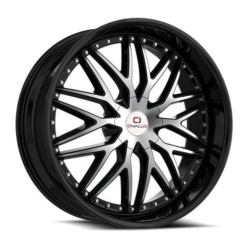 Cavallo CLV-46 18x8 4x100/4x114.3 35 ET 74.1 CB Gloss Black Machined (CLV46188041001143+35BM)