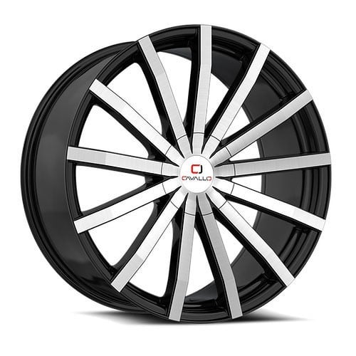 Cavallo CLV-52 18x8 5x114.3/5x120 35 ET 74.1 CB Gloss Black Machined (CLV52188051143120+35BM)