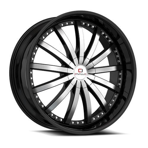 Cavallo CLV-53 22x8.5 5x114.3/5x120 38 ET 74.1 CB Gloss Black Machined (CLV53228551143120+38BM)