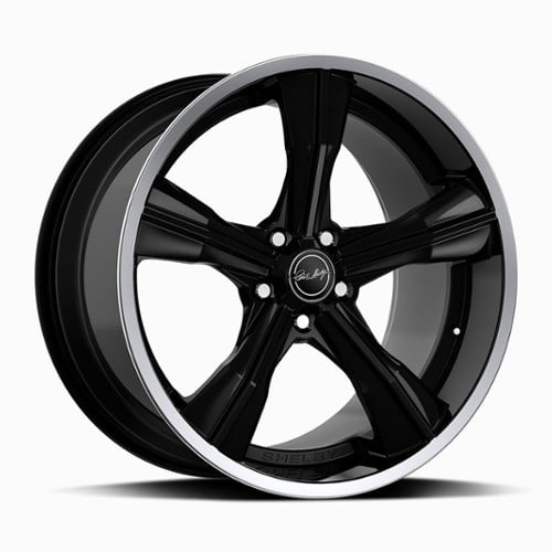 Carroll Shelby CS 11 20x9.5 5x114.3 40 ET 70.7 CB Black w/Polished Lip (CS11-295530-B)