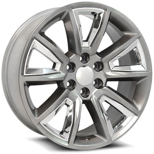 O.E. Revolution C-08 26x10 6x139.7 31 ET 78.1 CB Silver w/ Chrome Inserts (C082610655+31SCIS)