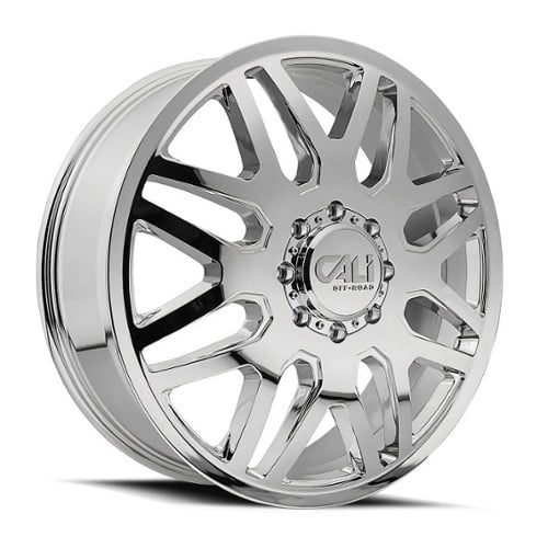 Cali Off-Road Invader Dually Front 9115D 22x8.25 8x165.1 115 ET 121.3 CB Chrome (9115D-22881CF115)