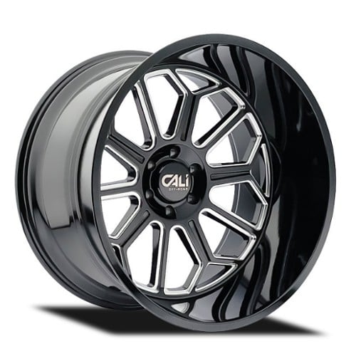 Cali Off-Road 9117 Auburn 24x14 6x135 -76 ET 87.1 CB Black Milled (9117-24436BM)