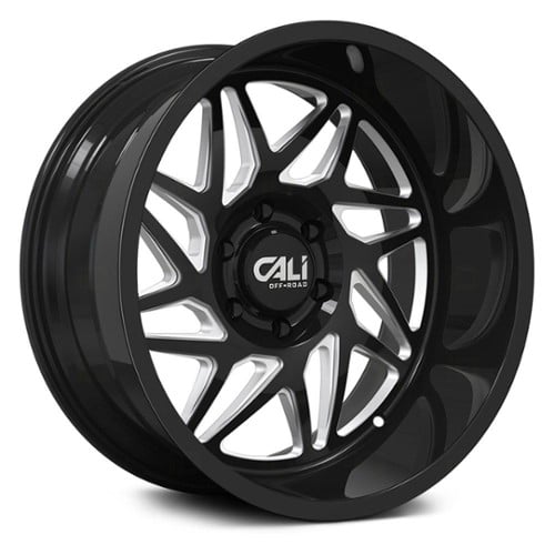 Cali Off-Road Gemini 9112 24x14 8x170 -76 ET 125.2 CB Gloss Black/Milled Spokes (9112-24470BM)