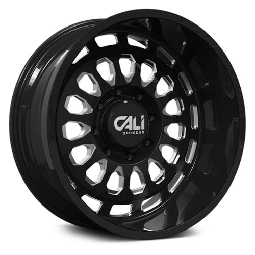 Cali Off-Road Paradox 9113 24x14 6x139.7 -76 ET 106 CB Gloss Black/Milled Spokes (9113-24483BM)