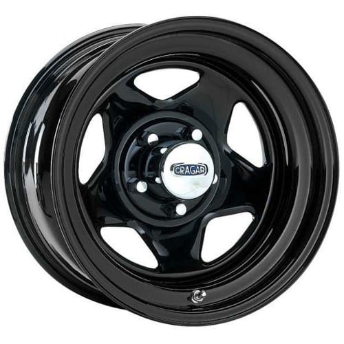 Cragar 365 V-5 15x7 5x114.3 -6 ET 83.8 CB Gloss Black Powdercoated (3655712)