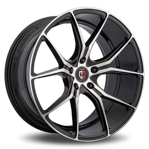 Curva C42 20x8.5 5x114.3 35 ET 73.1 CB Black with Machined Face (C42-20851143573BMF)