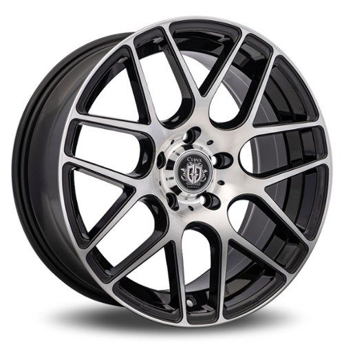 Curva C7 18x8 5x120 35 ET 72.56 CB Black with Machined Face (DC7-1880120357)