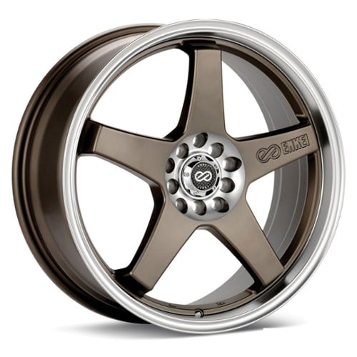 Enkei EV5 17x7 4x100/4x114.3 38 ET 72.56 CB Matte Bronze with Machined Lip (446-770-0138ZP)