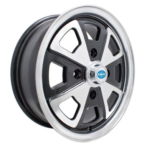 Empi 914 Alloy 15x5.5 35 ET 73 CB Gloss Black/Polished Lip/Spokes (00-9681-0)