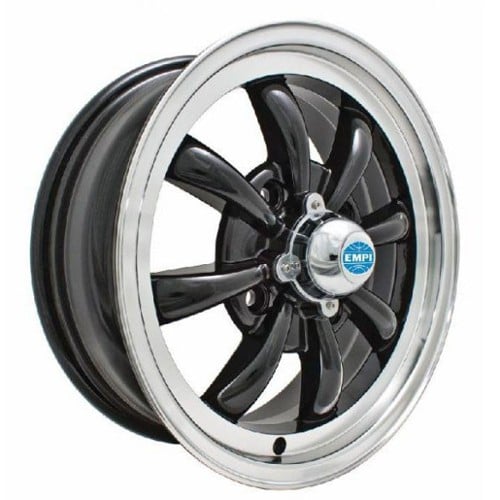 Empi GT-8 15x5.5 30 ET 73 CB Gloss Black/Polished Lip (00-9682-0)