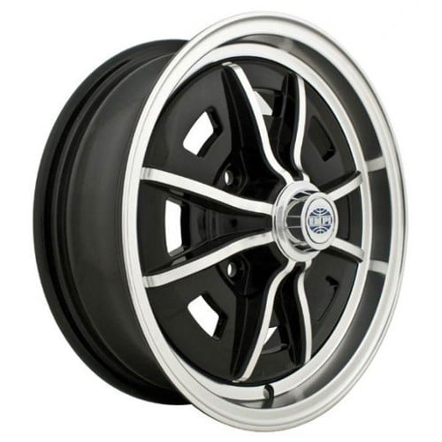 Empi Sprintstar 4-Lug 15x5 25 ET 73 CB Gloss Black/Polished Lip/Spokes (00-9688-0)