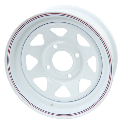 Empi VW Baja Bug 4Lug 15x5 -12 ET 73 CB White (10-1002-0)