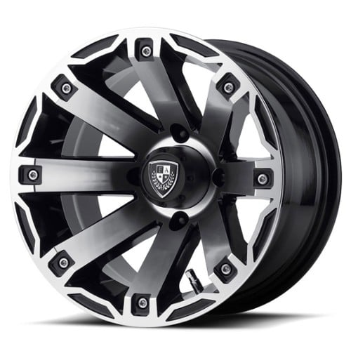 Fairway Alloy FA143 Rage 12x7 4x101.6 -47 ET 70.7 CB Machined Gloss Black (FA-143-M)