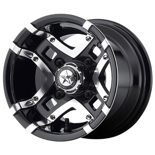 Fairway Alloy FA123 Prestige 10x7 4x101.6 -25 ET 70.7 CB Gloss Black Machined (FA-123-M)