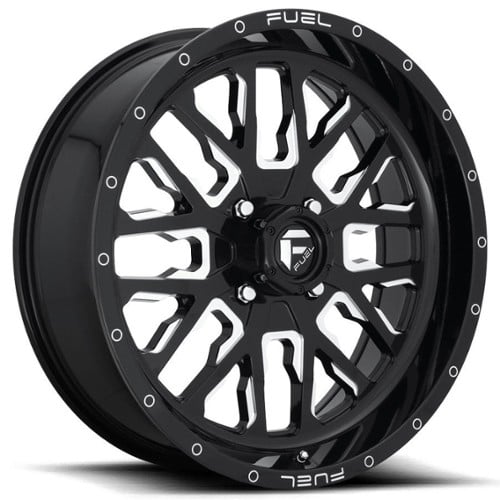 Fuel UTV Stroke D611 20x7 4x137 13 ET 110.1 CB Gloss Black / Milled (D6112070A644)