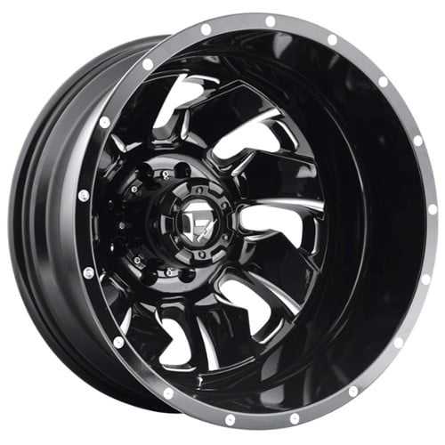 Fuel Cleaver Dually Rear D574 20x8.25 8x165.1 -246 ET 117 CB Black & Milled (D57420827245)