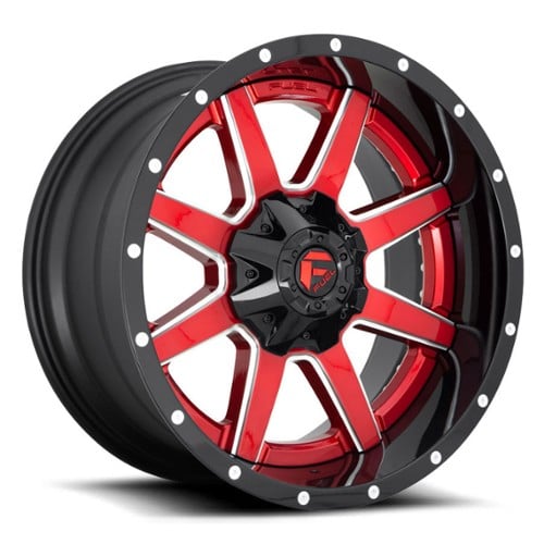 Fuel D250 Maverick 22x12 8x165.1 -44 ET 125.1 CB Candy Red w/Black Lip (D25022208247)