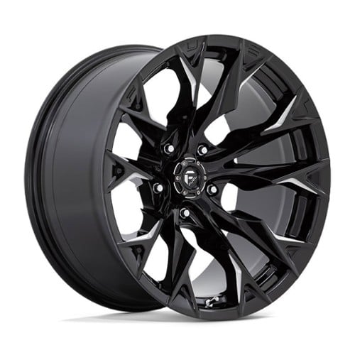 Fuel D803 Flame 5 24x12 5x127 -44 ET 71.5 CB Gloss Black Milled (D80324207547)