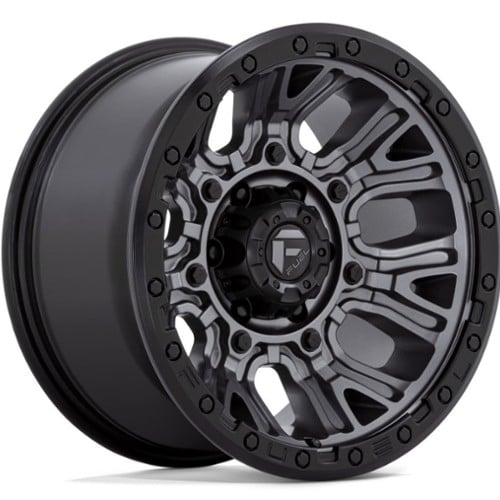 Fuel D825 Traction 17x9 5x127 -12 ET 71.5 CB Matte Gunmetal w/Black Ring (D82517907545)