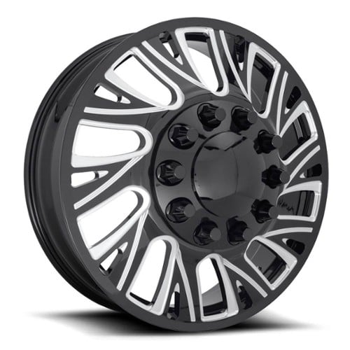 Fuel FF41 Dually Front 28x8.25 105 ET 170.1 CB Black Milled (DE412882A9R)