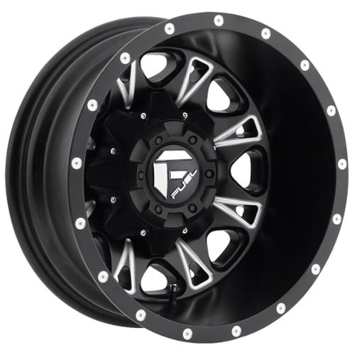 Fuel Throttle D513 Rear 17x6.5 8x165.1 -140 ET 125.1 CB Matte Black & Milled (D513176582R)