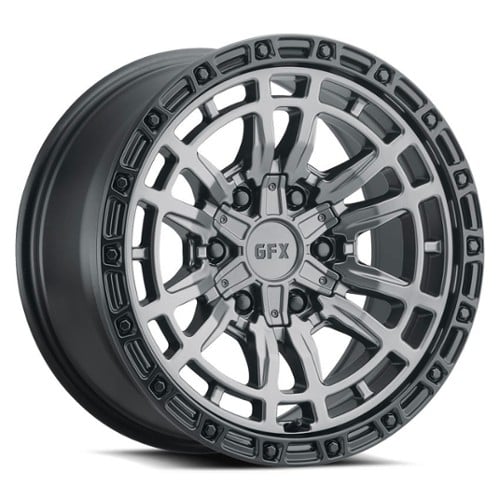 GFX TR-24 17x9 6x135/6x139.7 12 ET 95.2 CB Matte Gray w/Matte Black Lip (T24790600912GRB)