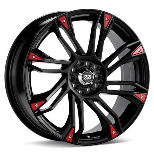 Enkei GW8 17x7 4x100/4x114.3 42 ET 72.56 CB Black / Red (448-770-0142BK)