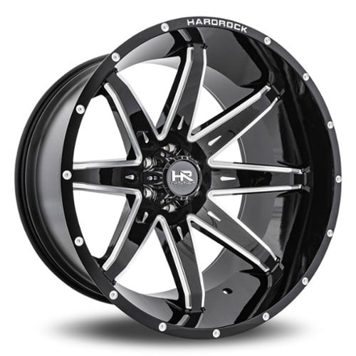 Hardrock Offroad PainKiller XPosed 26x14 5x127 -76 ET 78.1 CB Gloss Black Milled (H502-261473176BM)