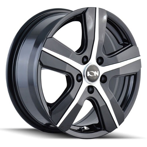 Ion Alloy 101 16x6.5 5x108 50 ET 63.3 CB Gloss Black w/Machined Face (101-6631B)