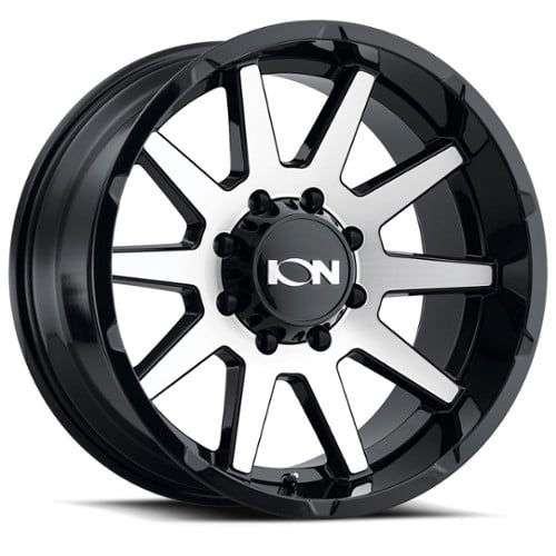 Ion Alloy 143 17x9 5x127 -12 ET 78.1 CB Gloss Black/Machined Face (143-7973BM)