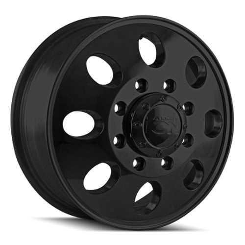 Ion Alloy 167 Dually Front 17x6.5 8x165.1 125 ET 130.2 CB Matte Black (167-7681FMB)