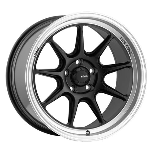 Konig Countergram 15x9 4x100 35 ET 73.1 CB Matte Black / Matte Machined Lip (CT95100355)