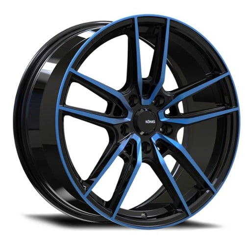 Konig Myth 17x8 5x100 43 ET 73.1 CB Gloss Black/Blue Tint Clearcoat (MY8751043F)