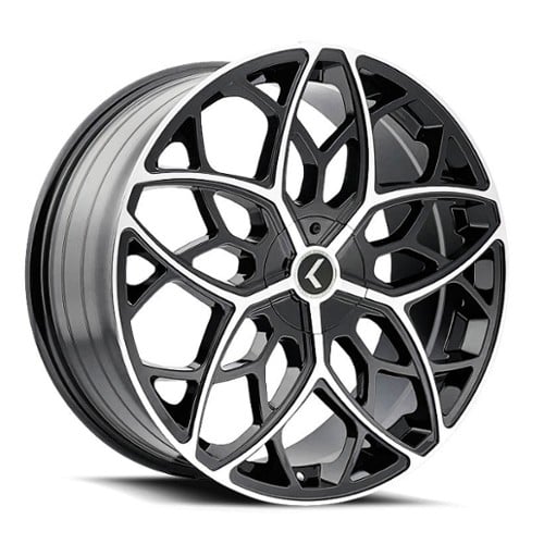 Kraze KR184 Ricochet 20x8.5 5x112/5x114.3 38 ET 72.56 CB Black Machined (KR184-2816BM38)