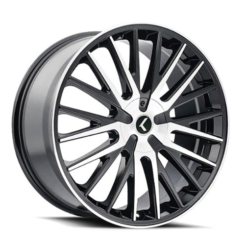 Kraze KR185 Double Down 20x8.5 5x112/5x120 38 ET 73 CB Black Machined (KR185-2809BM38)