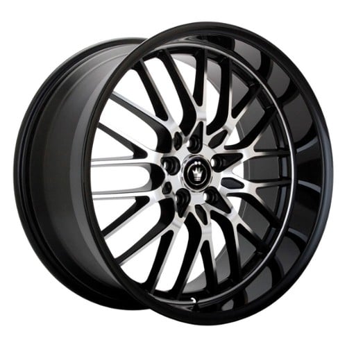 Konig Lace 16x7 4x100/4x114.3 40 ET 73.1 CB Gloss Black w/Machine Face (LA67D04405)