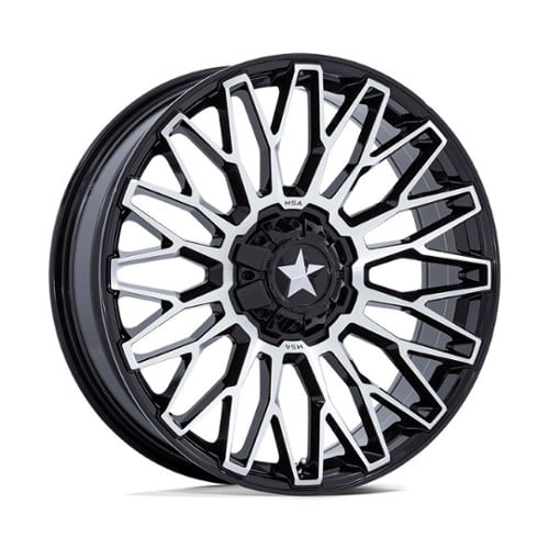 MSA Offroad M50 Clubber 14x7 4x137/4x156 10 ET 110.1 CB Gloss Black Machined (MA050BD14704A10)