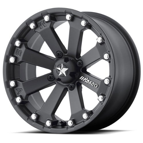 MSA Offroad M20 Kore 14x7 4x110 -52 ET 86 CB Satin Black (M20-14710)