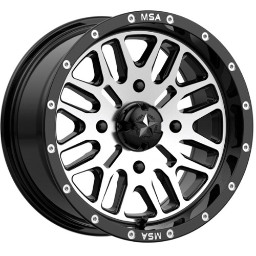 MSA Offroad M38 Brute 14x7 4x110 10 ET 86 CB Gloss Black Machined (M38-04710)