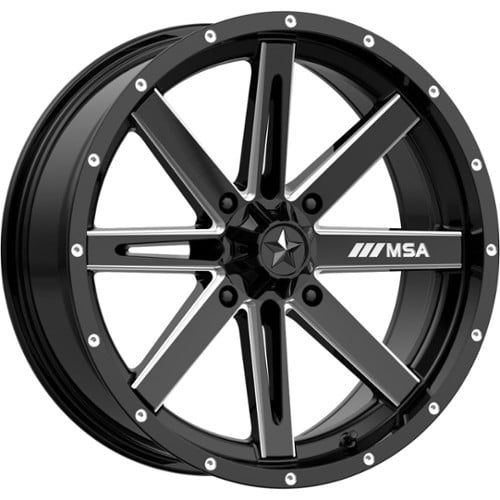 MSA Offroad M41 Boxer 14x7 4x110 10 ET 86 CB Gloss Black Milled (M41-04710)