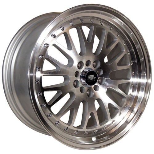 MST MT10 15x7 5x100/5x114.3 20 ET 73.1 CB Silver w/Machined Face (10-5717-20SILF)