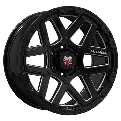 Mamba M23 17x9 5x127 -12 ET 78.1 CB Gloss Black/Machined Ball Cut (M237973N125)