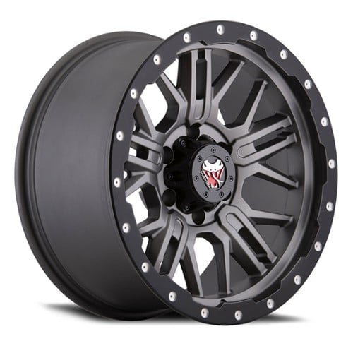 Mamba M25 17x9 5x127 -12 ET 78.1 CB Matte Gray/Black Lip (M257973N12G)