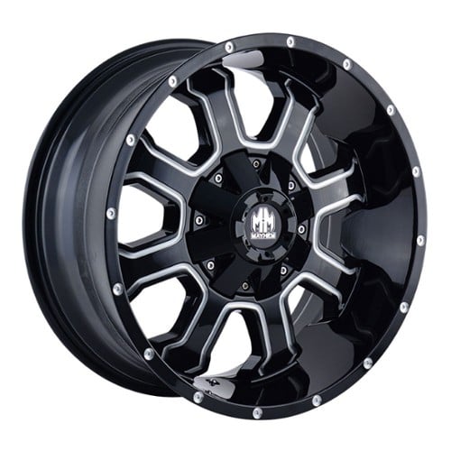 Mayhem 8103 Fierce 18x9 5x114.3/5x127 18 ET 87 CB Black w/Milled Spokes (8103-8956M18)