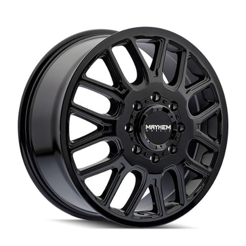 Mayhem 8107 Cogent Dually Front 17x6.5 8x200 125 ET 125.1 CB Black (8107D-7677BF)